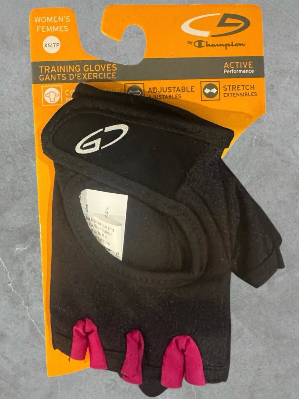2 for $30 | Champion Women's Black and Pink Fingerless Training Gloves